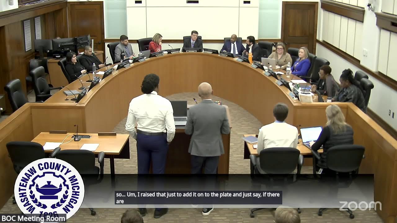 Washtenaw County Board of Commissioners Special Working Session Meeting January 28, 2026