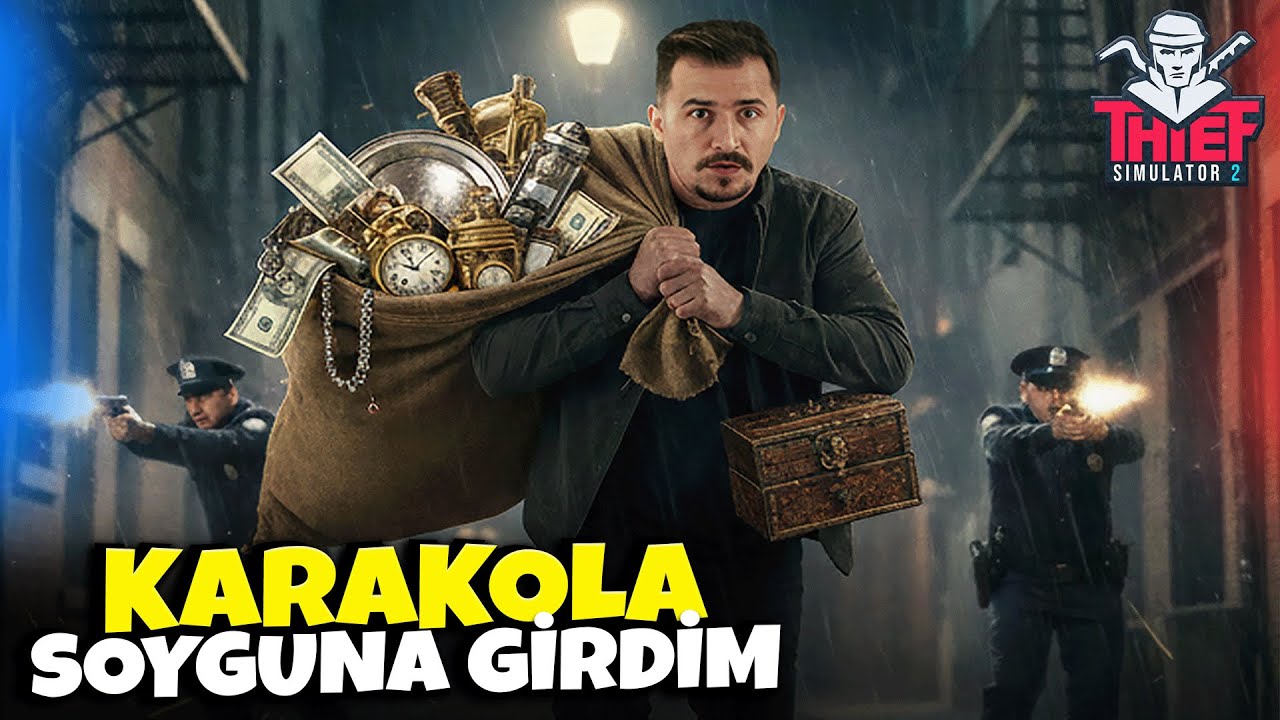 KARAKOLA SOYGUNA GİRDİM! 👮‍♂️ (Tüm Bilgisayarları Çaldık)  | Thief Simulator 2 | Bölüm 2