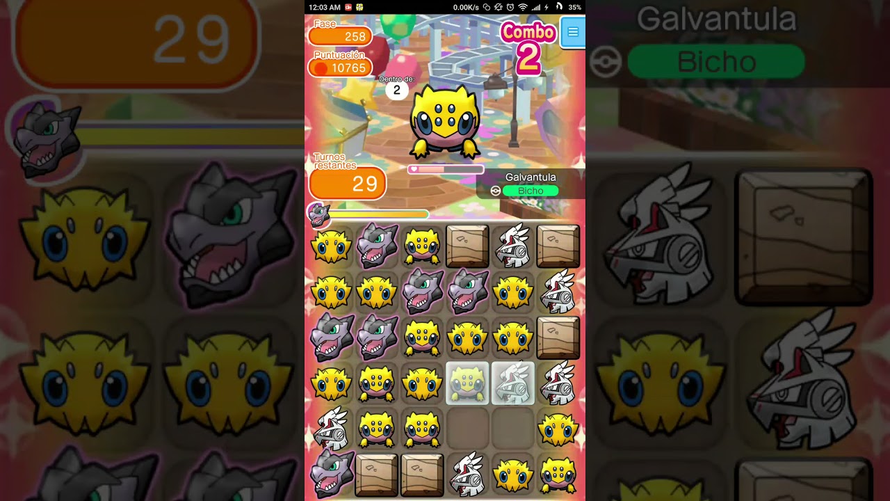 Pokémon Shuffle - Mission Cards - Card 9 Challenge 6/7. Galvantula S Rank (Free MS). Stage 258.