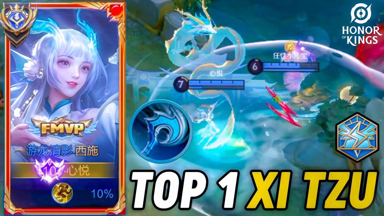 TOP 1 XI SHI IN CHINESE - Xi Tzu Mid Lane With Combo 4 Support‼️🔥 - GRANDMASTER LEGENDS RANKED