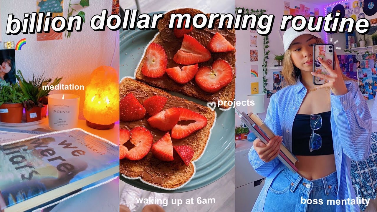 i tried a different BILLION DOLLAR MORNING ROUTINE everyday for a week..