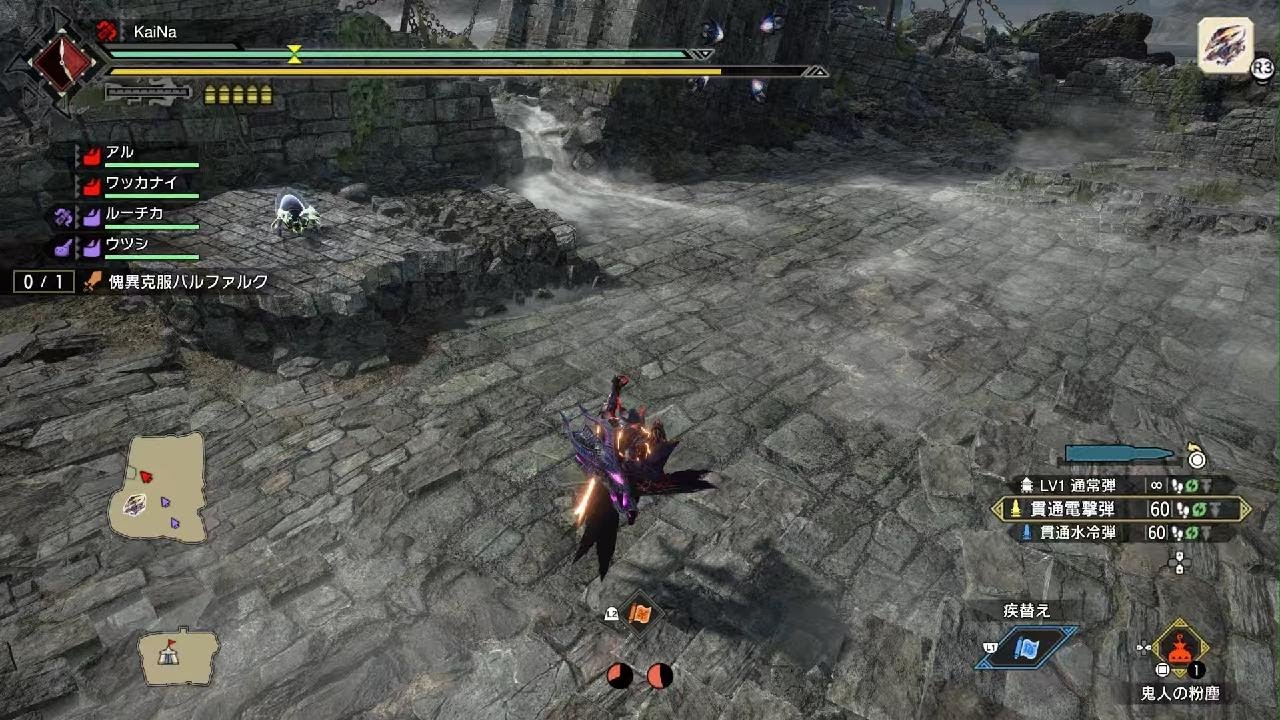 PS版サンブレイク　上位装備でバルク戯れてきた2分14秒