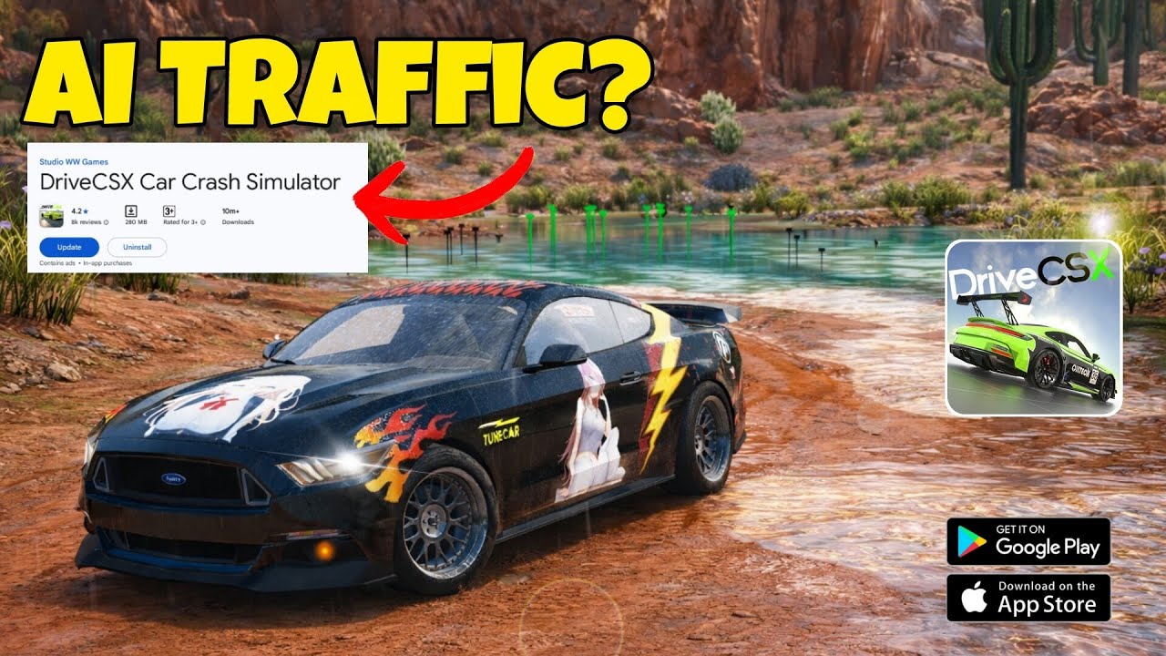 Обновление Drive CSX 🔥 ИИ-трафик | Мобильный симулятор автомобильных аварий