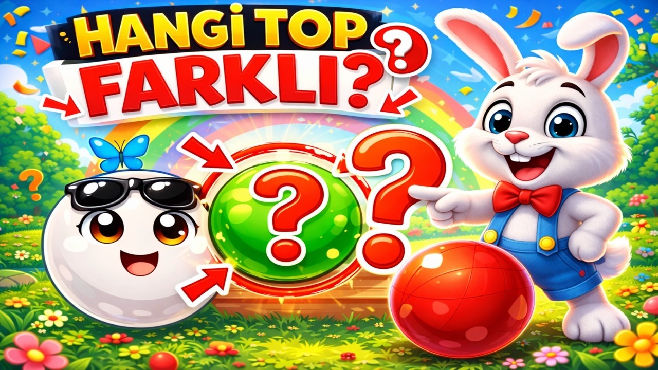 👉 Hangi Top Farklı? 🎯🔴🔵🟢 | Dikkat Oyunu ile Renkleri Öğreniyoruz 🧠🌈