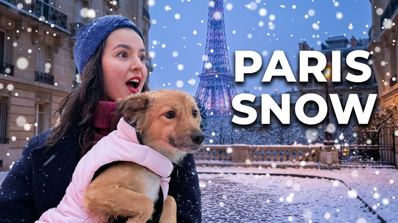 Paris in Snow for the First Time ❄️ New Year & Saying YES! (Paris vlog)