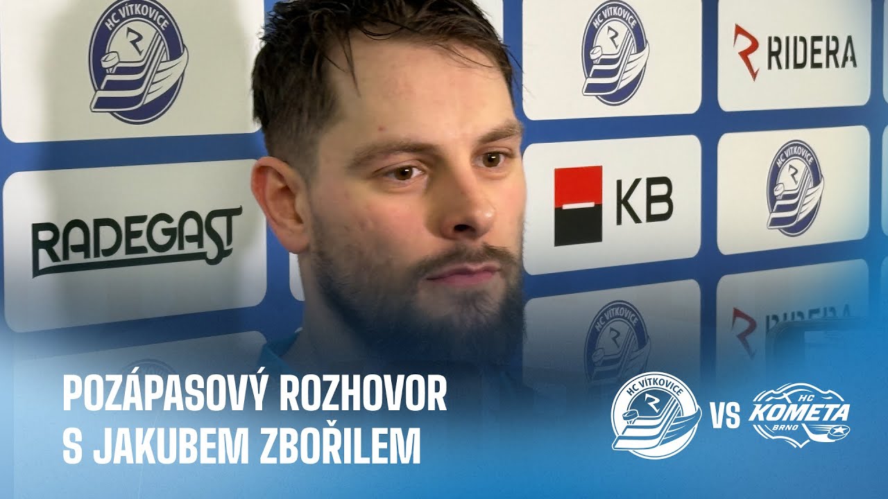 OHLAS | Jakuba Zbořila po 43. kole TELH - HC V&Iacute;TKOVICE RIDERA - HC Kometa Brno 18. 1. 2026