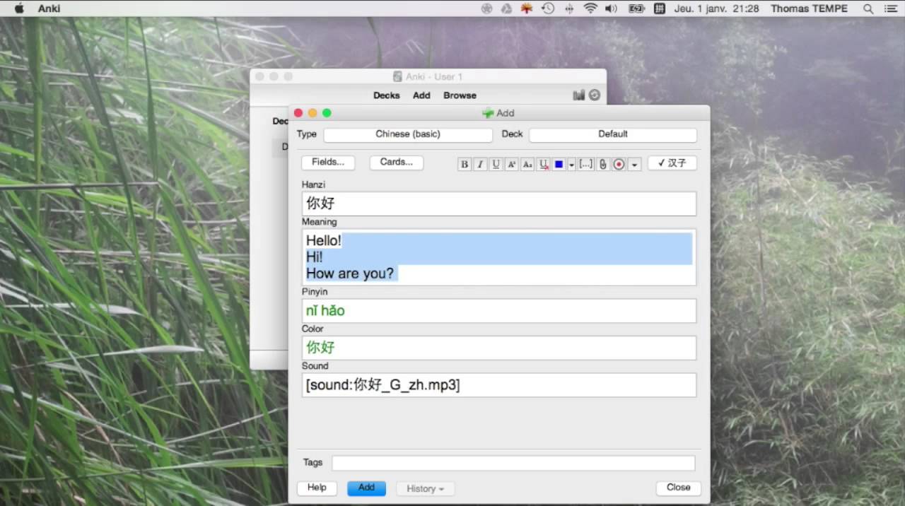 How to use Anki's Chinese Support Add-on