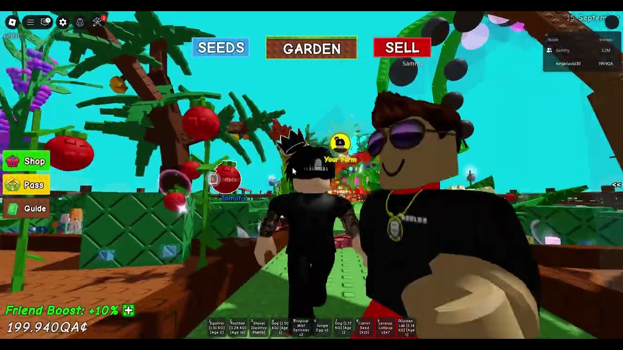 Roblox grow a garden