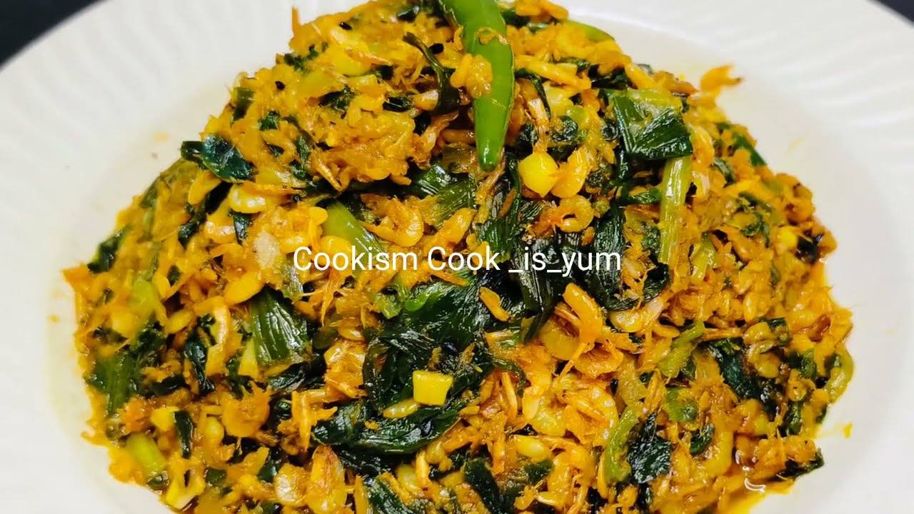 Fulchingri/kadachingri diye piyaj Shak/Baby Prawn with Spring Onion Recipe #springonionrecipe 