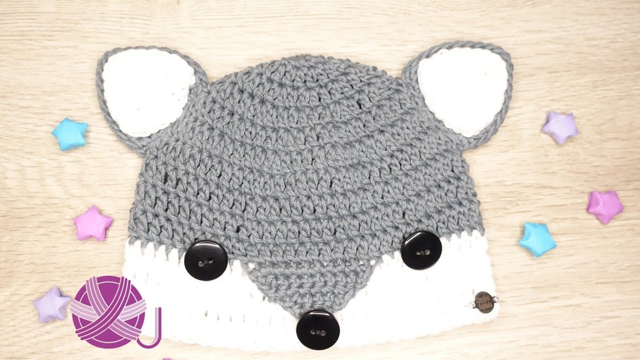 Gorro Lobo Crochet 0 a 3 m / Crochet Adriana