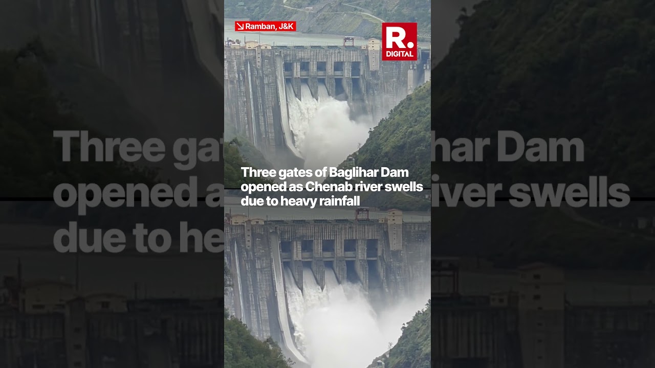 Gates Of Baglihar Dam Opened As Chenab River Swells In J&K