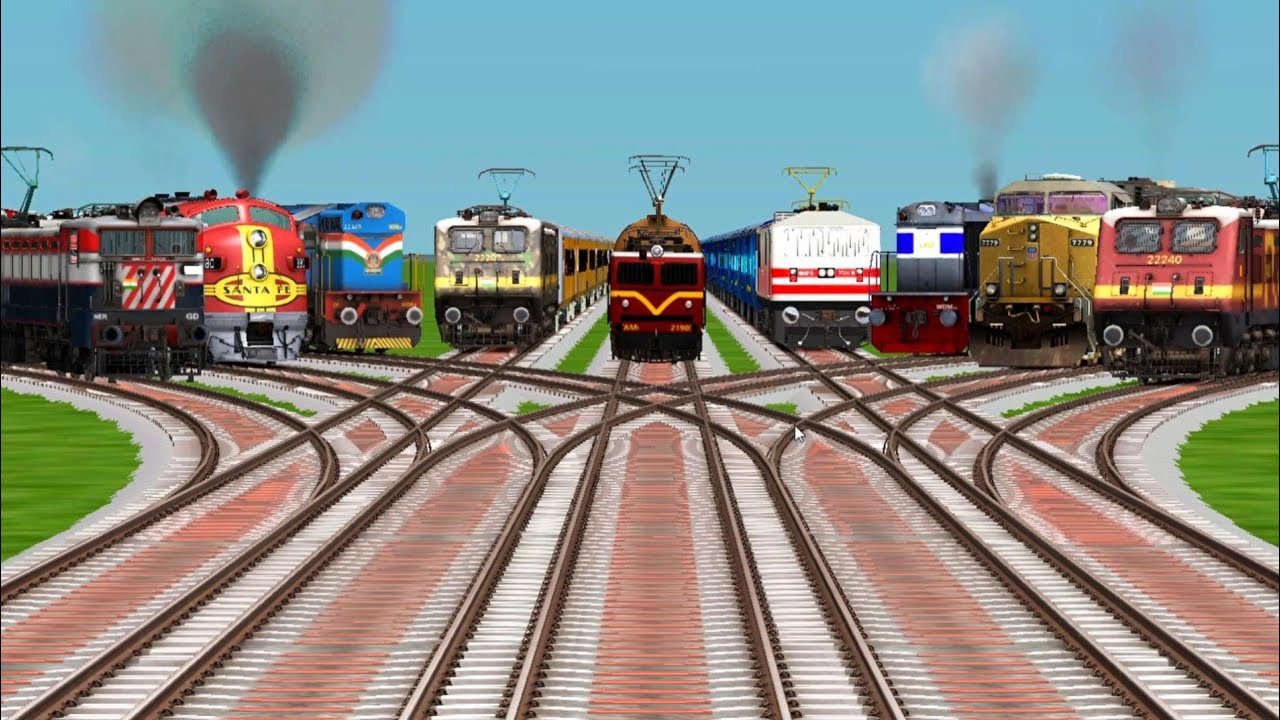 🌀 Crazy Train Crossings At Curved Railroad Tracks | Extreme Locomotive Moments | train simulator 