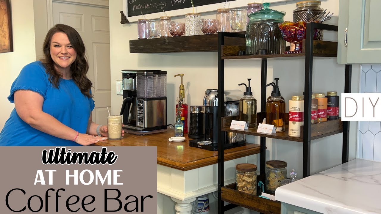 DIY Coffee Bar | Creating A Coffee Station | Home Cafe | Coffee Bar DIY | New Home Coffee Bar Set Up