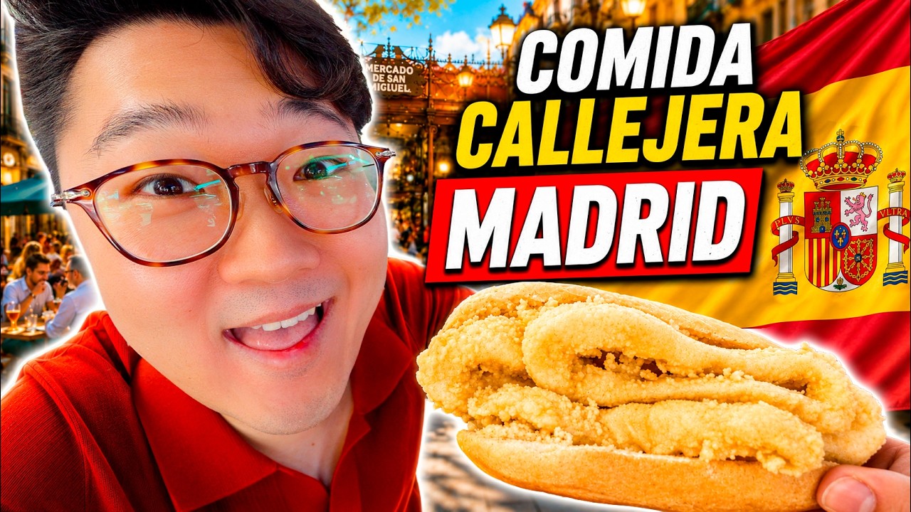 PROBANDO COMIDA CALLEJERA en ESPA&Ntilde;A