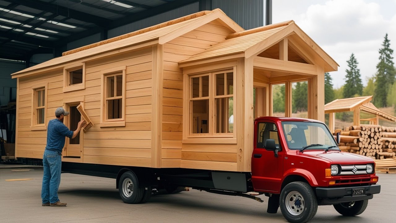 Unbelievable! Broken Truck Transformed Into Beautiful Mobile Home