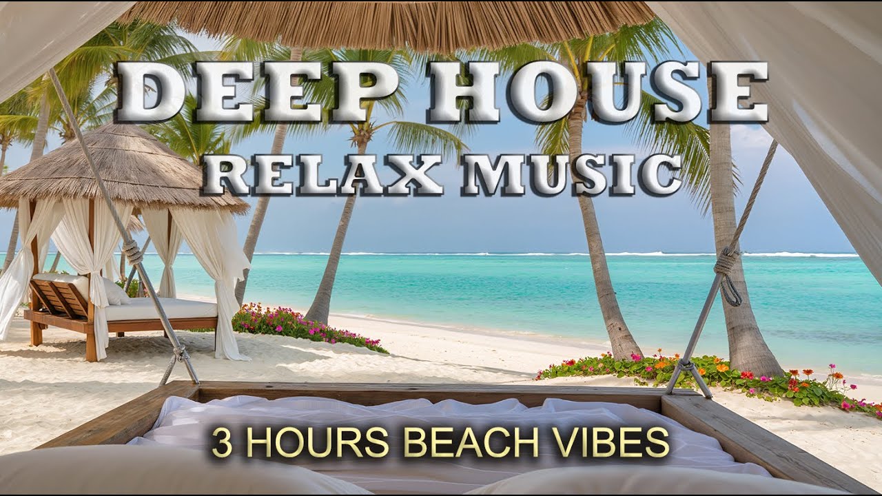 3 HOURS Deep House  Music Up by the Ocean 🌊 Bed View, Palm Trees, Meditation and Mindfulness