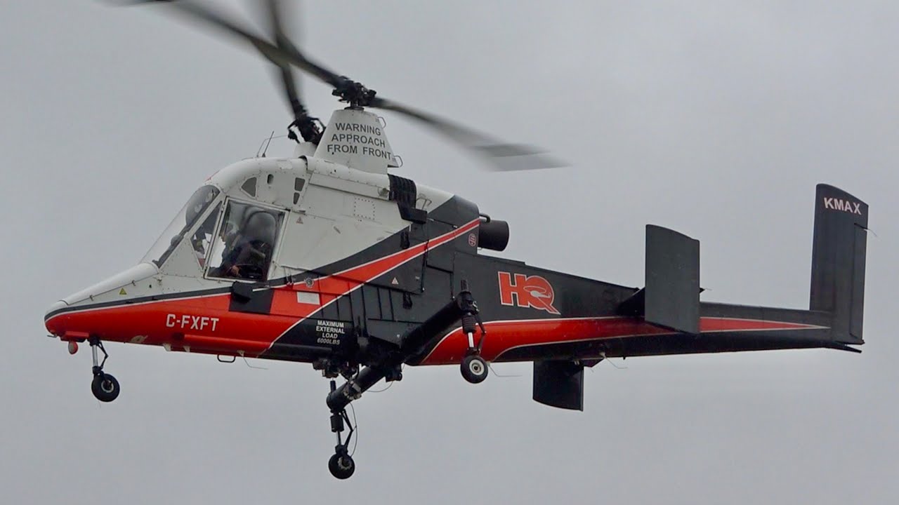 RARE! Kaman K-1200 K-MAX Engine Start & Takeoff at CYBL