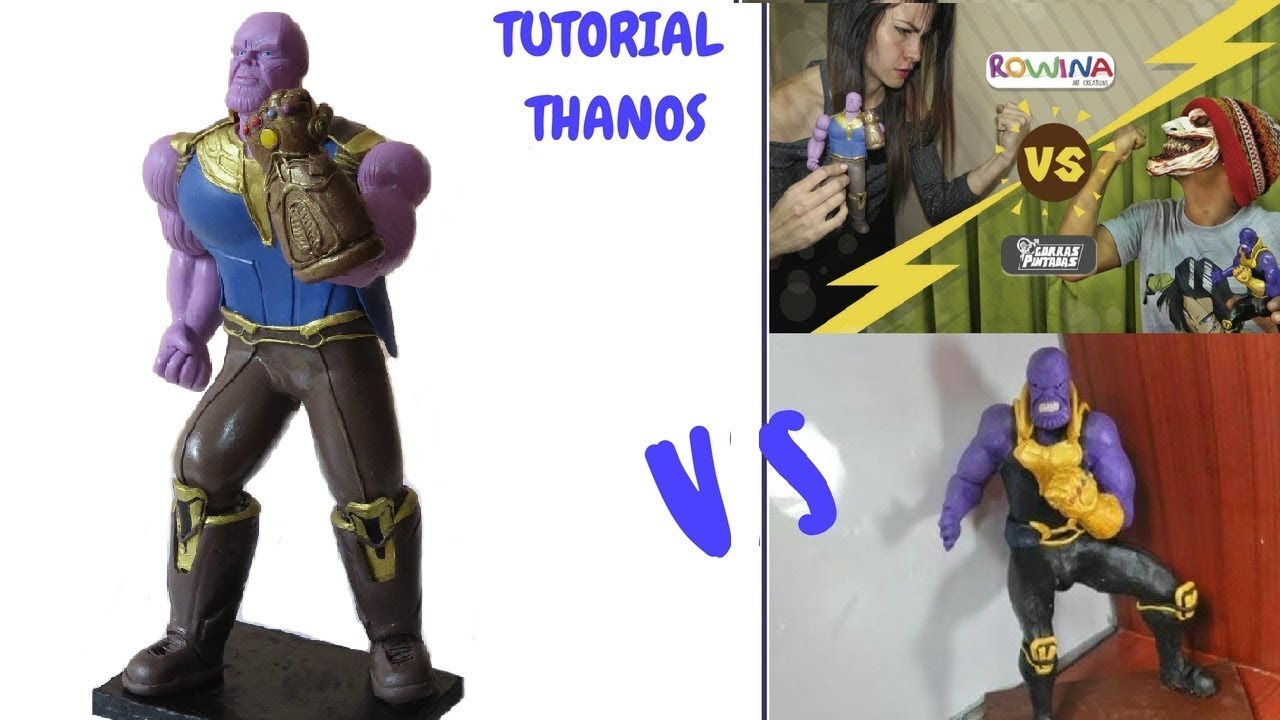 THANOS TUTORIAL VS GORRAS PINTADAS / AVENGERS INFINITY WAR / CLAY / PLASTILINA / POLYMER CLAY