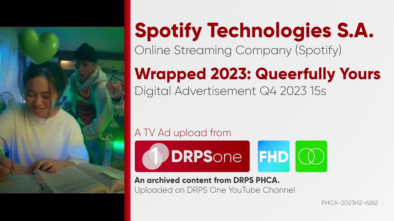 Spotify Wrapped 2023 PH: Queerfully Yours Digital Ad Q4 2023 15s (Philippines) [HD/ST]