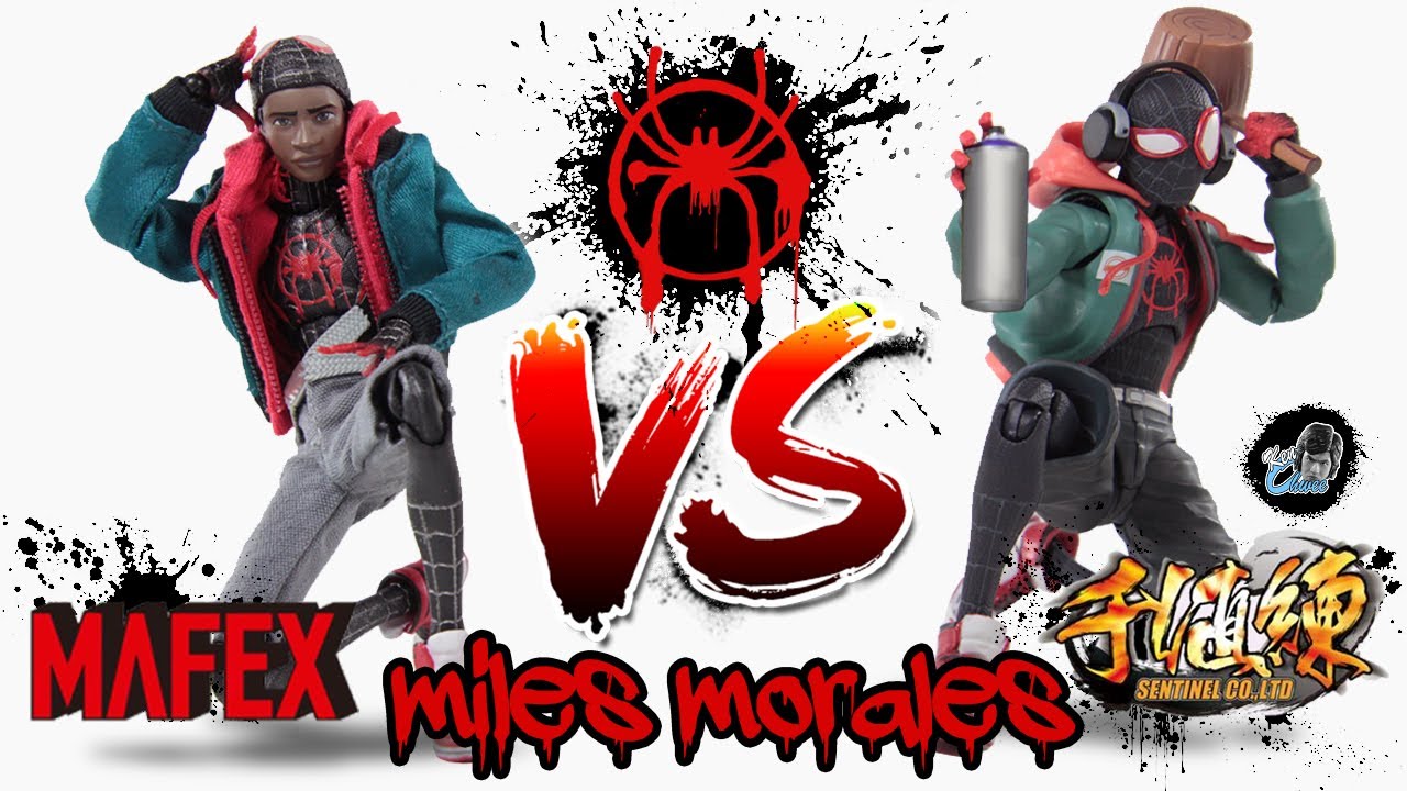 Medicom Toys MAFEX Versus Sentinel Toys SV-Action MILES MORALES | Action Figure Comparison