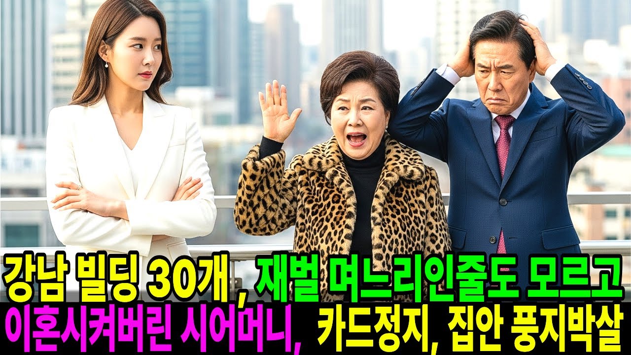 강남 빌딩30개,재벌 며느리인줄도 모르고,이혼시켜버린 시어머니,카드정지,집안 풍지박살