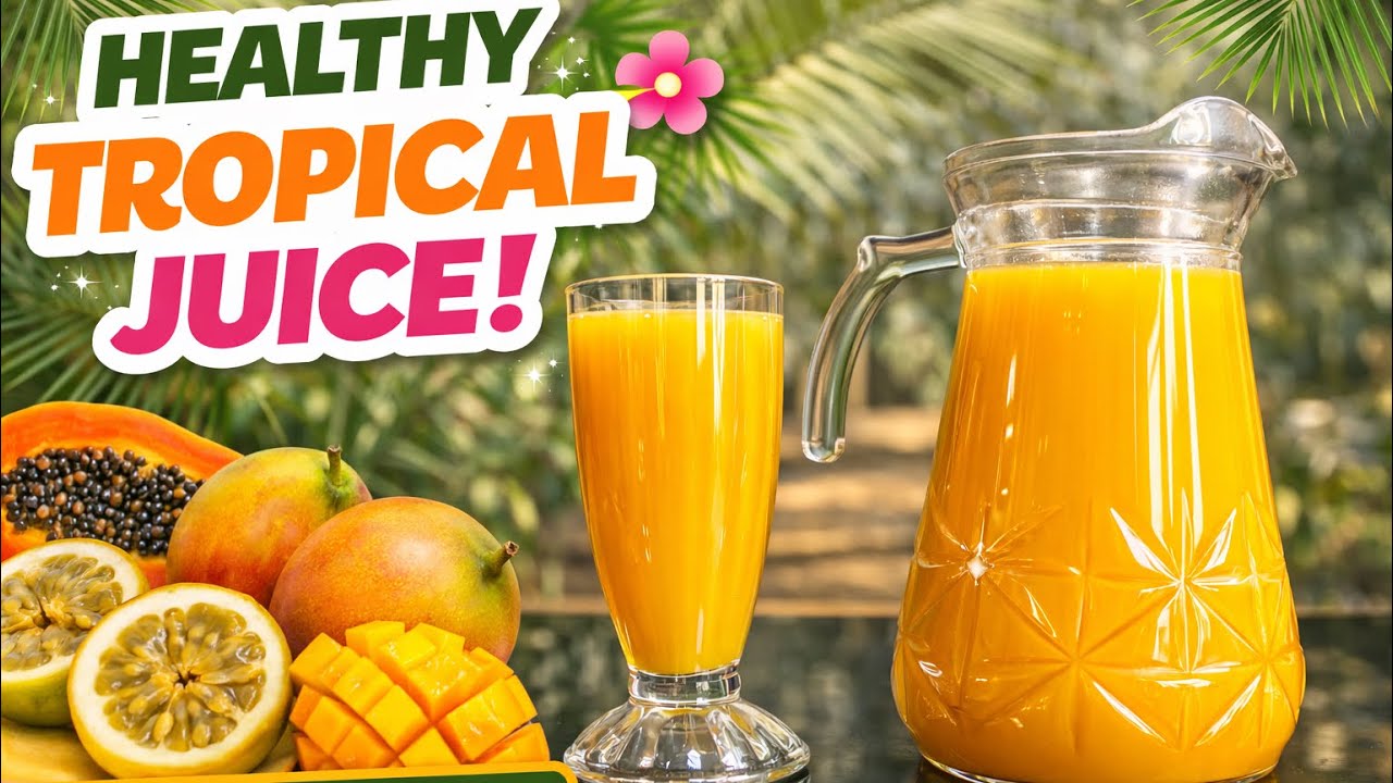 HOW TO MAKE TROPICAL HEALTHY HOMEMADE JUICE #juice #fruit #health #eathealthylivehealthy #lifestyle 