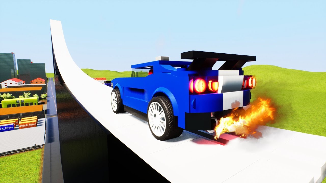 EXTREME LEGO SKYDIVING CAR CRASHES - Brick Rigs