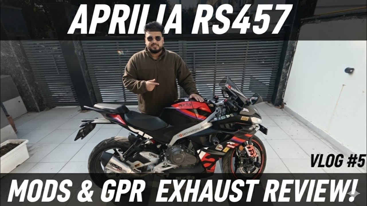 Aprilia RS457 Modification | GPR Exhaust Sound | Karol Bagh Modification | Exhaust Review
