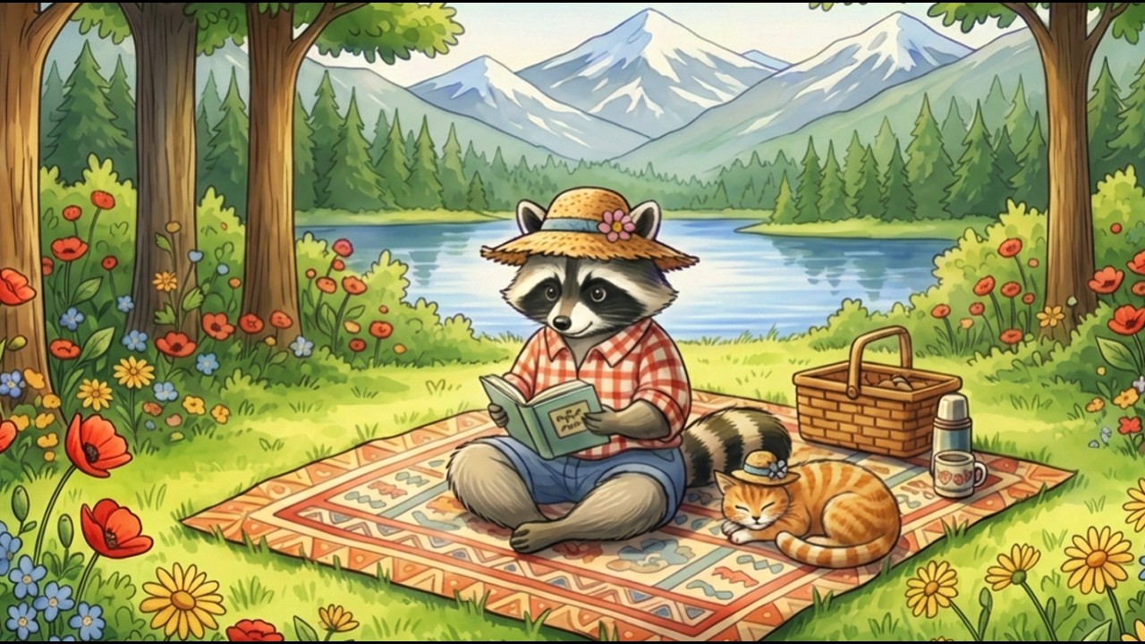 Sunny Lake Picnic 🧺Smooth Jazzy Lofi Beats | 1 Hour Work & Study Music