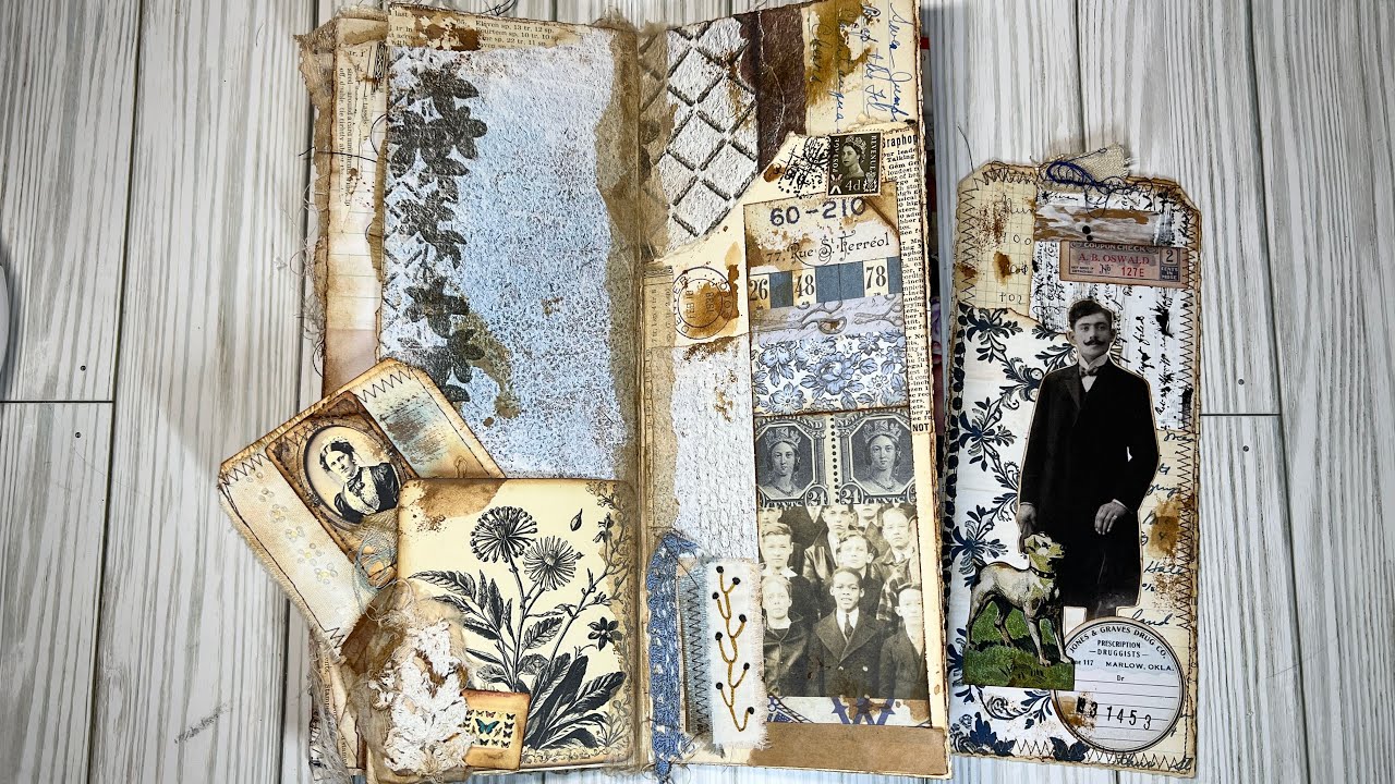 Grungy Journal Made From an Old Calendar #3