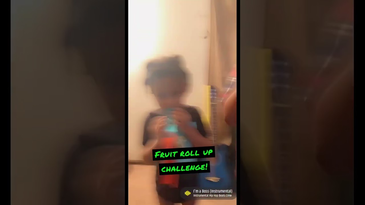 Aydan does the Fruit Roll up Challenge!