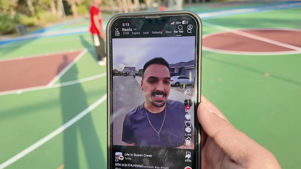 Two Lazy Tired Cold Park Players 1v1 Basketball While Cameraman Scrolls IG Reels