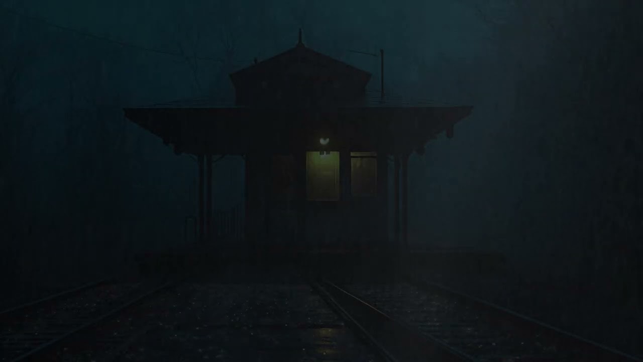 Moody Rainy Night Atmosphere | Thunder & Rain Sounds for Focus & Rest 🌑🌧️