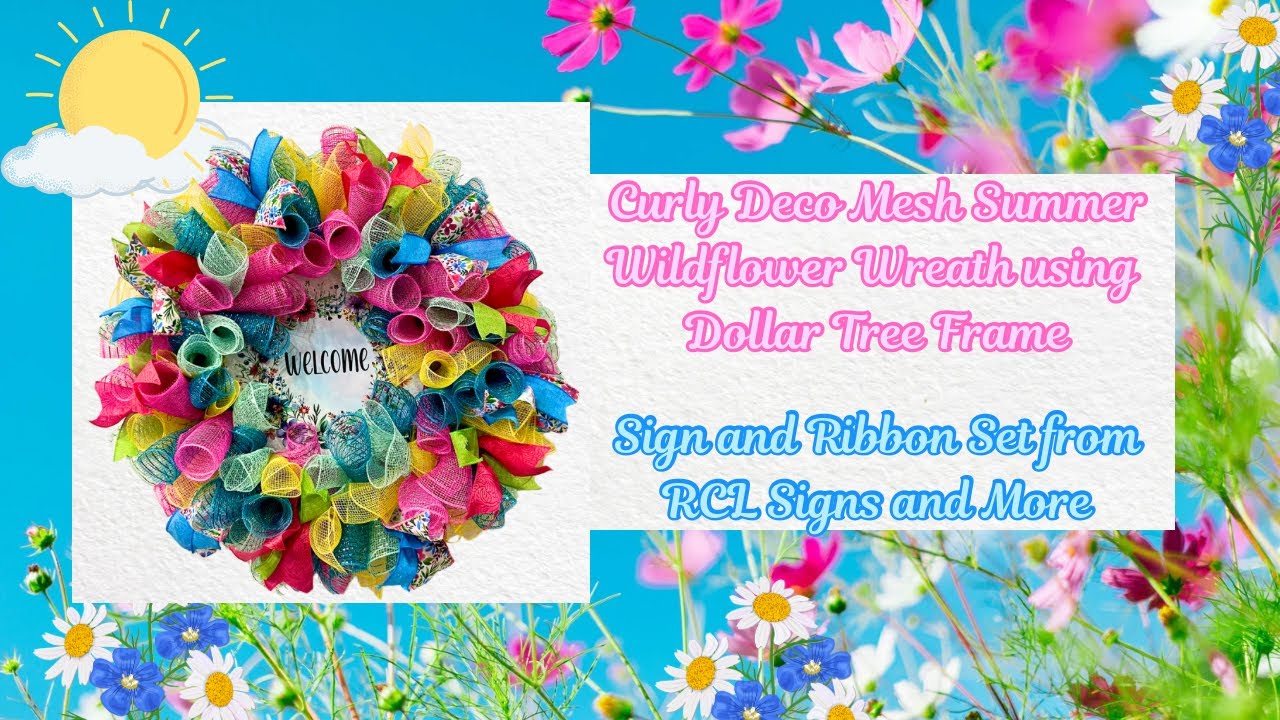 Curly Deco Mesh Summer Wreath |Deco Mesh Stunning Wreath