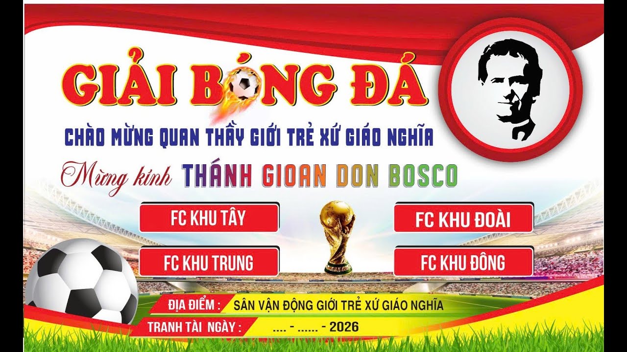 Trực Tiếp l Lượt Trận 3 Giáo BĐ Giới Trẻ Giáo Xứ Giáo Nghĩa Mừng Thánh Quan Thầy Donbosco Năm 2026