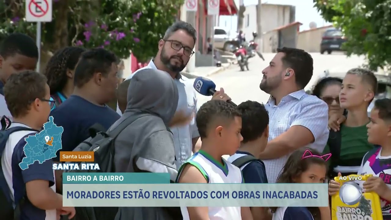 Bairro a Bairro: moradores de Santa Luzia (MG) denunciam obras inacabadas na região