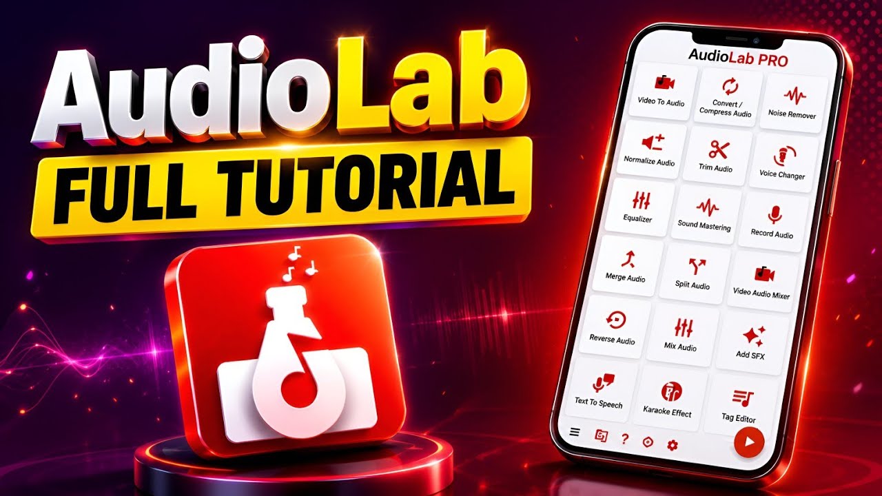 How to Use Audiolab | Mobile Voice Recording and Editing | Audio Lab App Tutorial Hindi Urdu