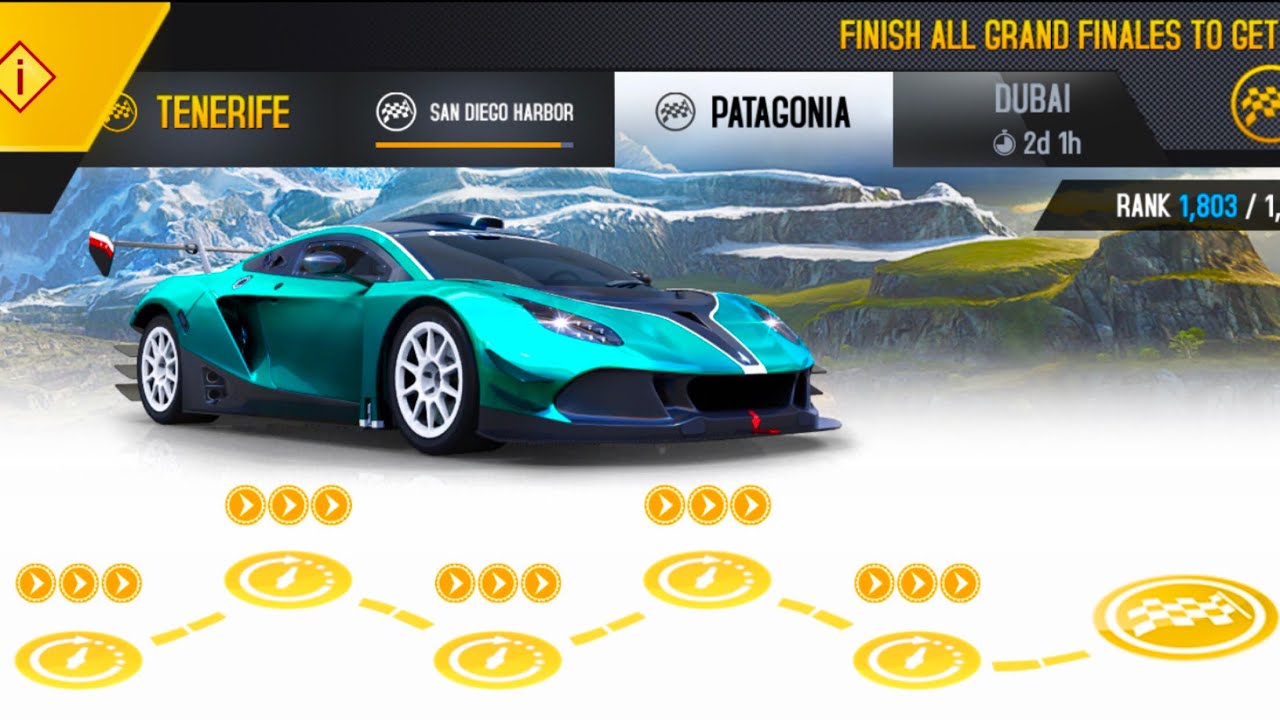 Asphalt 8, Arrinera Hussarya GT Championship, Patagonia FULL