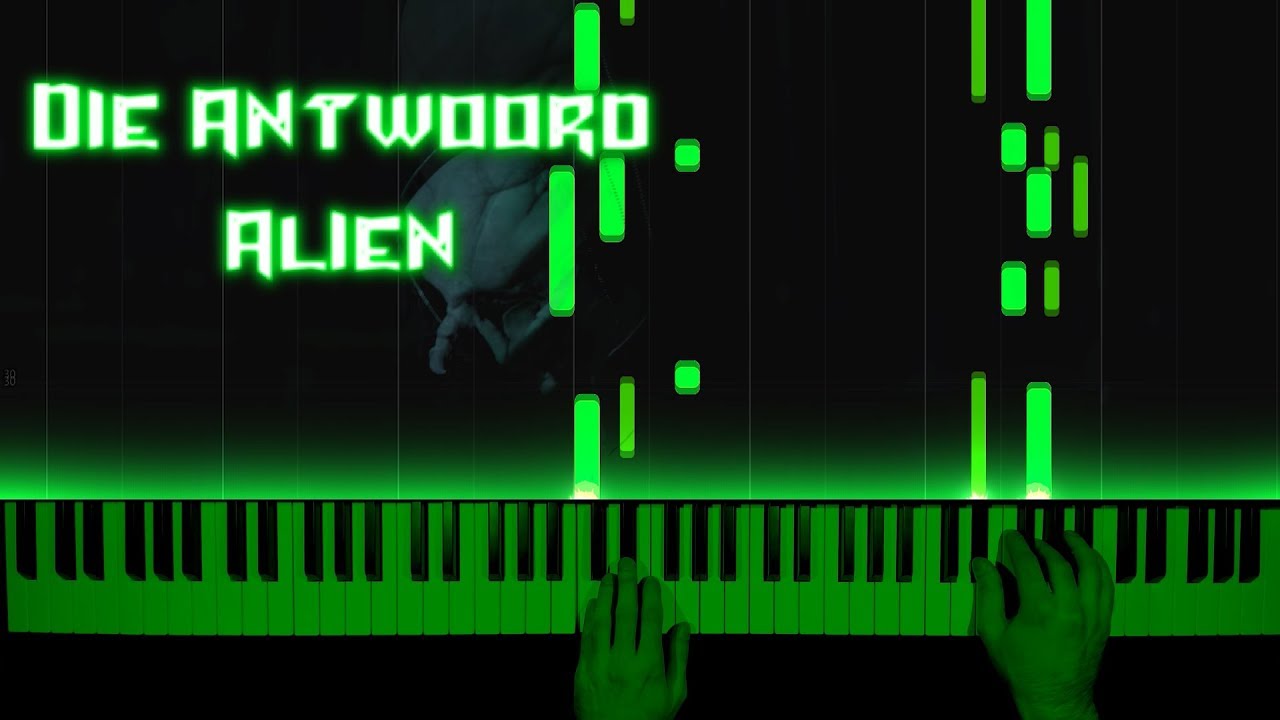 Die Antwoord - Alien - piano cover | tutorial | how to play
