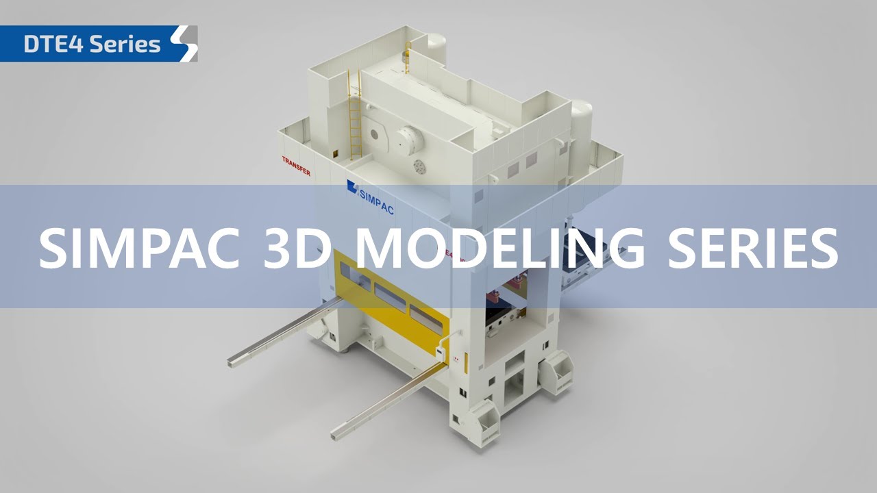 SIMPAC DTE4-2000 TRANSFER PRESS MACHINE 3D MODELING