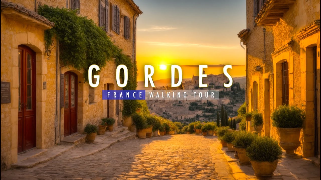 Provence, France 4k - Gordes - Walking Tour 4K60fps