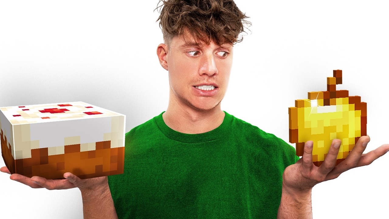 Ich esse 24 Stunden wie in MINECRAFT