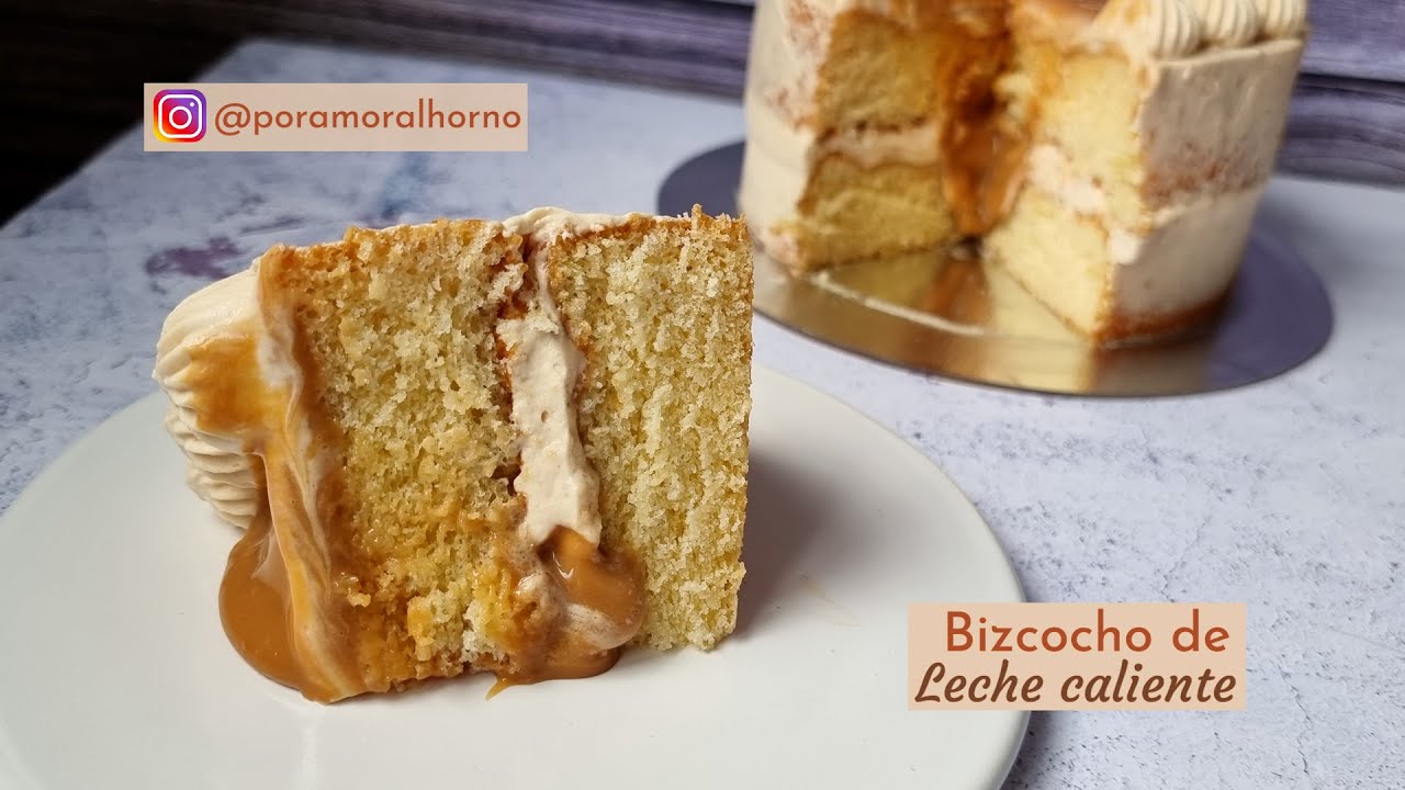 Bizcocho de leche caliente, receta paso a paso con rico relleno