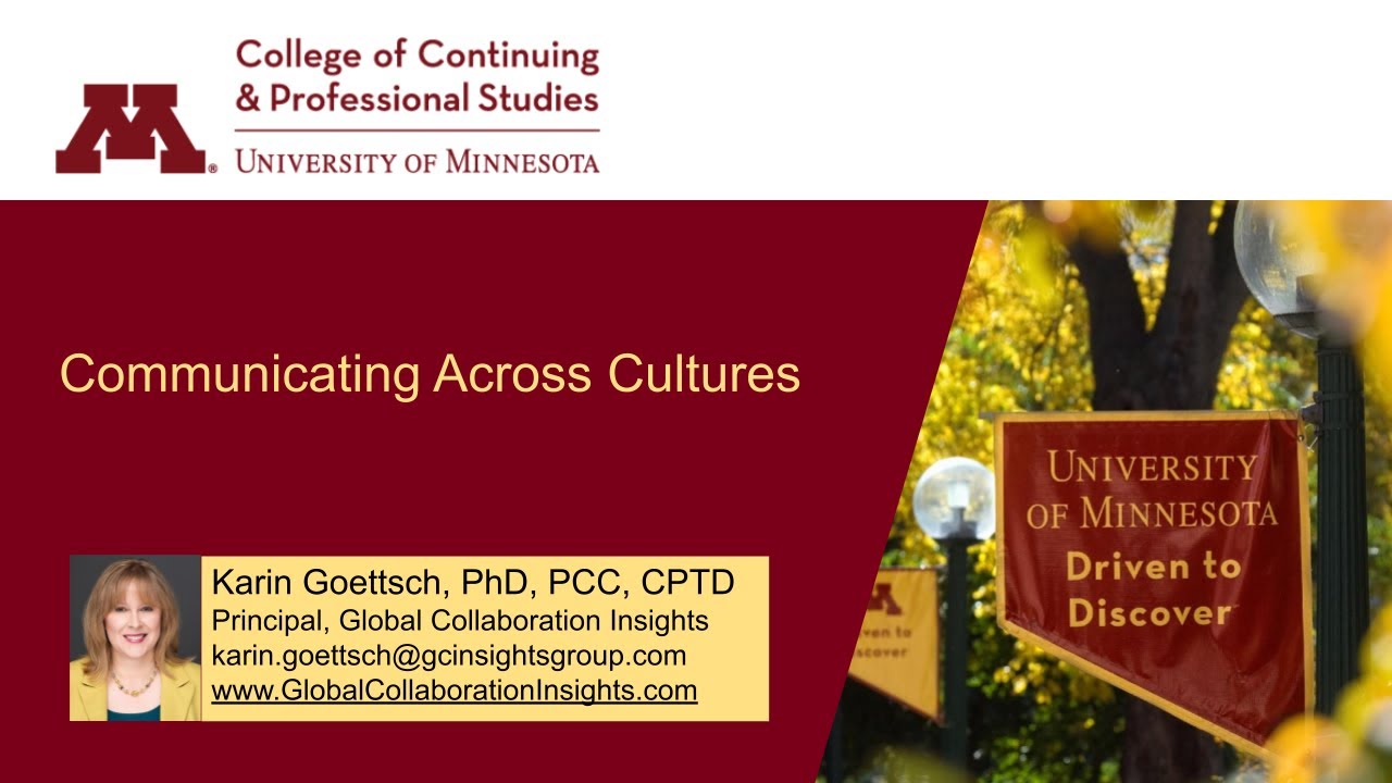 U of M Webinar | Communicating Across Cultures