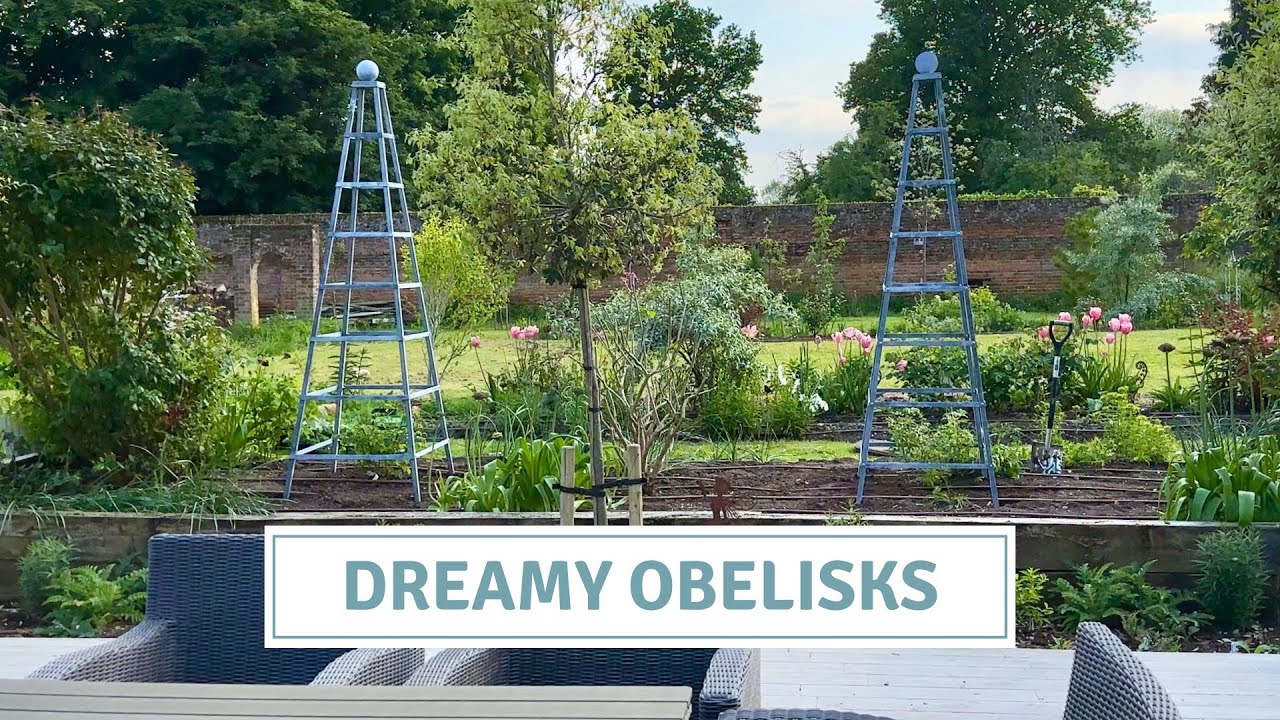 A New Pair of Obelisks, Climbing Rose Supports, Dreamy Garden Structures // Cottoverdi