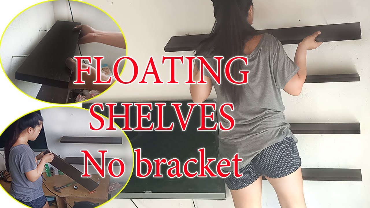 HOW TO MAKE FLOATING SHELVES with No bracket | Using marine plywood 3/4.