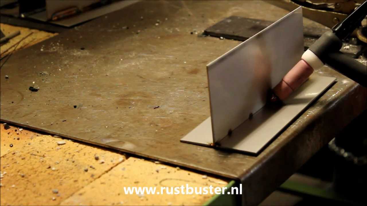 Hechten en aflassen (TIG RVS 316L)