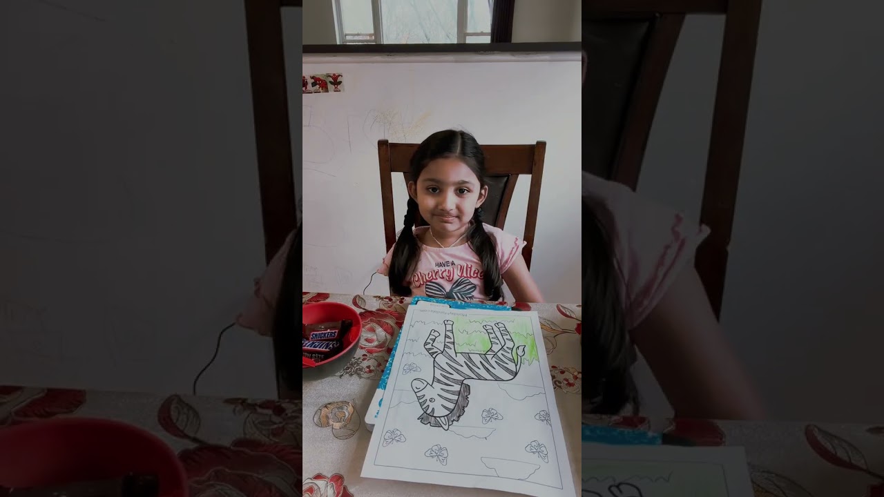 Kids Coloring Activity | My Daughter Painting a Picture #kidscoloring  #kidsactivity 