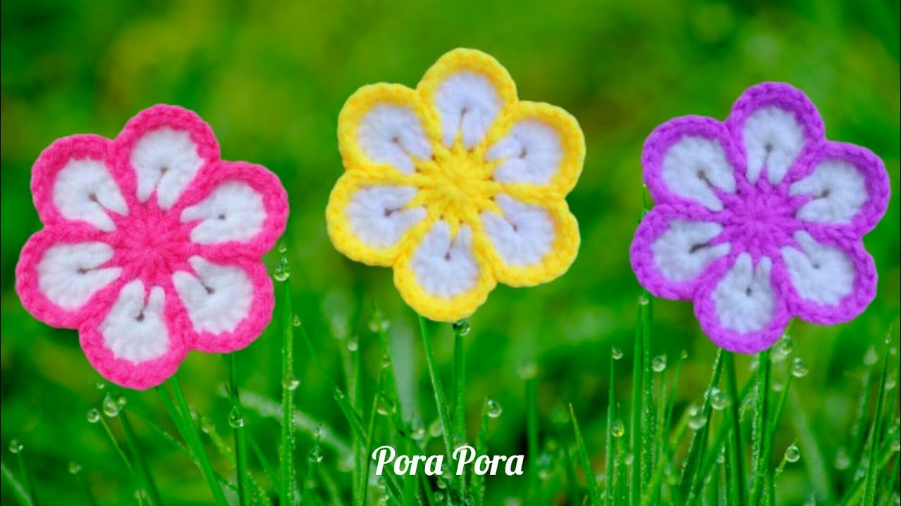 Crochet Spring Flower I Easy Crochet Flower Tutorial For Beginners