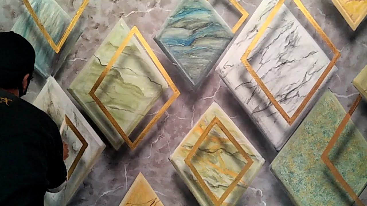 Buat Dinding Motif Blok Motif Marmer 3D !! 3d marble motif block wall